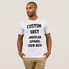 Anpassad herr ASH GRÅ AMERICAN APPAREL T-SHIRT
