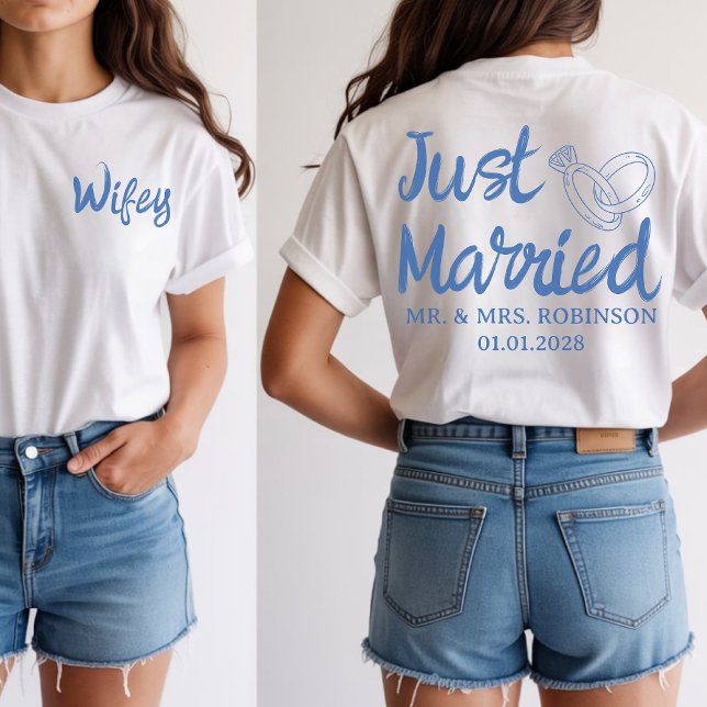 Anpassad Herr & Fru Matchande Tröja för Nygifta (bride and groom shirts, just married shirts, his and hers shirts, custom mr and mrs shirts,)