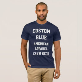 Anpassad herr NAVY BLÅ AMERICAN APPAREL T-SHIRT
