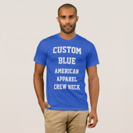 Anpassad herr-ROYAL BLÅ AMERICAN APPAREL T-SHIRT