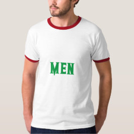 Anpassad herrtext Kellygrön färg Herr Ringer T Shirt