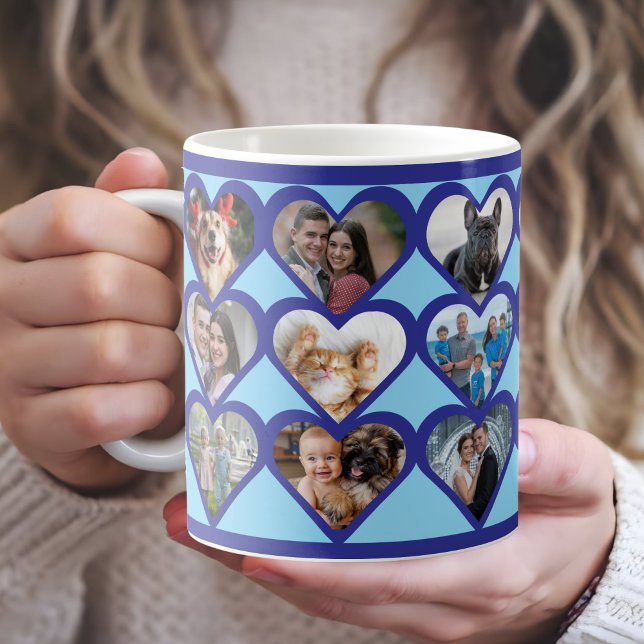 Anpassad hjärta fotocollage kaffemugg (Skapare uppladdad)
