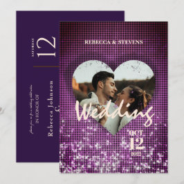 Anpassad Hjärtformad Falsk Burgunderrutig Fotograf Inbjudningar