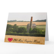 Anpassad hjärtlig gammal gruvmotorhus Cornwall Fot