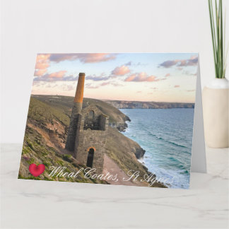 Anpassad hjärtvalk Coates St Agnes Cornwall Foto Kort
