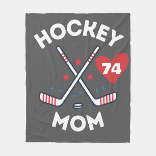 Anpassad Hockey Mamma Tröja med Spelarens Nummer Fleecefilt