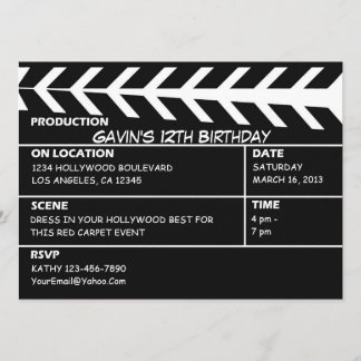 Anpassad Hollywood Walk of Fame Call Inbjudningar