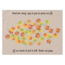 Anpassad Höst löv Thanksgiving Tablecloth