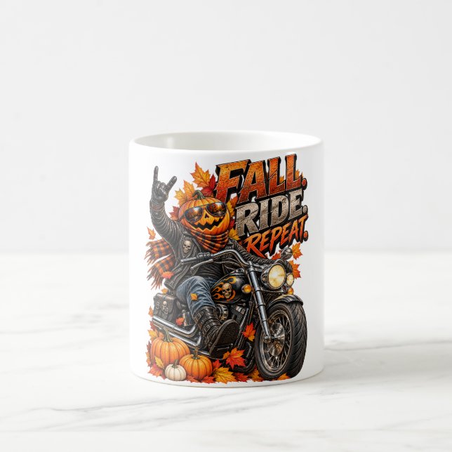 Anpassad höstpumpa motorcykelgrafik kaffemugg (Center)