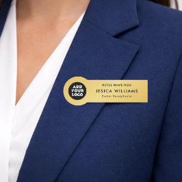 Anpassad hotellogotyp namnskylt med jobbtitel namnbricka
