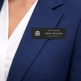 Anpassad hotellogotyp namnskylt med jobbtitel namnbricka