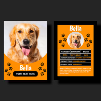 Anpassad hund födelsedags- & presentfoto byteskort
