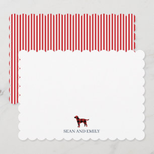 Anpassad Hund Labrador Randig Logo Brevpapper Tack Kort