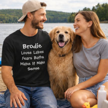 Anpassad Hund Mamma Pappa Älskar Sjö Fruktar Bad C