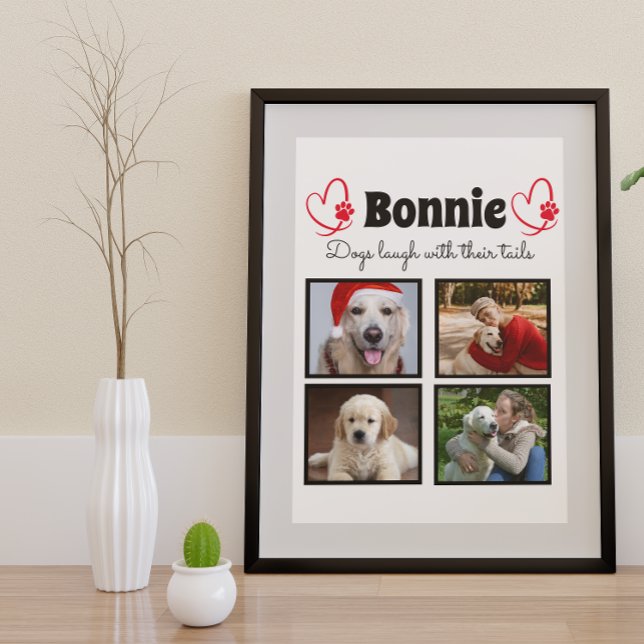 Anpassad hund med fyra fotokollage poster (Skapare uppladdad)