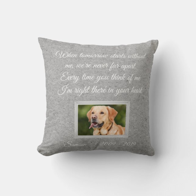 Anpassad hund- och kattfoto minnesmärke kudde (Framsida)