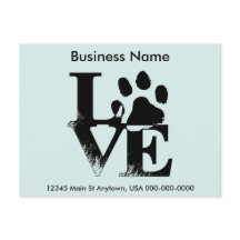 Anpassad Hund Paw-utskrift för uppdelad KÄRLEK