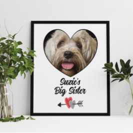 Anpassad hund, poster av stora systerbilder och te