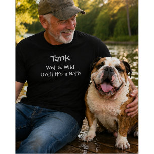 Anpassad hundälskare Blöt och vild innan badet T Shirt