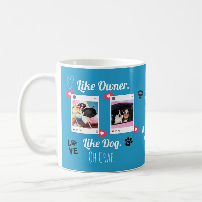 Anpassad hundälskare-mugg | Personlig gåva med hun Kaffemugg (Vänster)