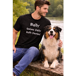 Anpassad hundälskare | Simmar dagligen bad tvägrat T Shirt