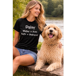 Anpassad hundälskare | Vatten kul bad svek T Shirt