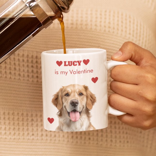 Anpassad hundfoto Alla hjärtans dag espressomugg (Skapare uppladdad)