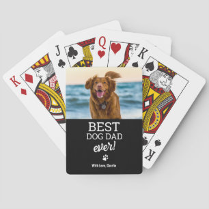 Anpassad hundfoto Bästa HUND Pappa av Par Casinokort