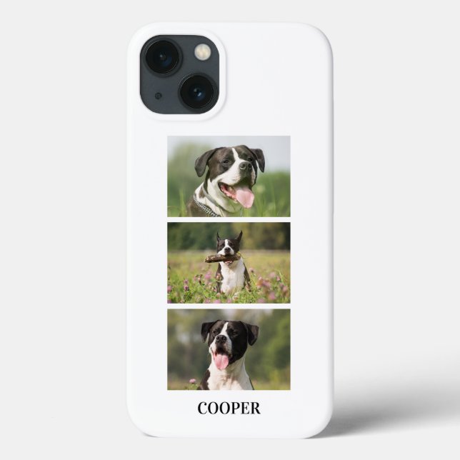 Anpassad hundfoto Collage Monogram Personlig (Baksida)