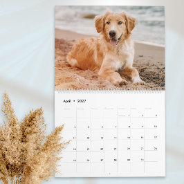 Anpassad hundfoto Husdjursälskare Enkel mall 2027 Kalender