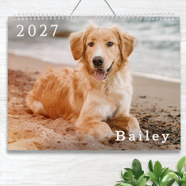 Anpassad hundfoto Husdjursälskare Enkel mall 2027 Kalender