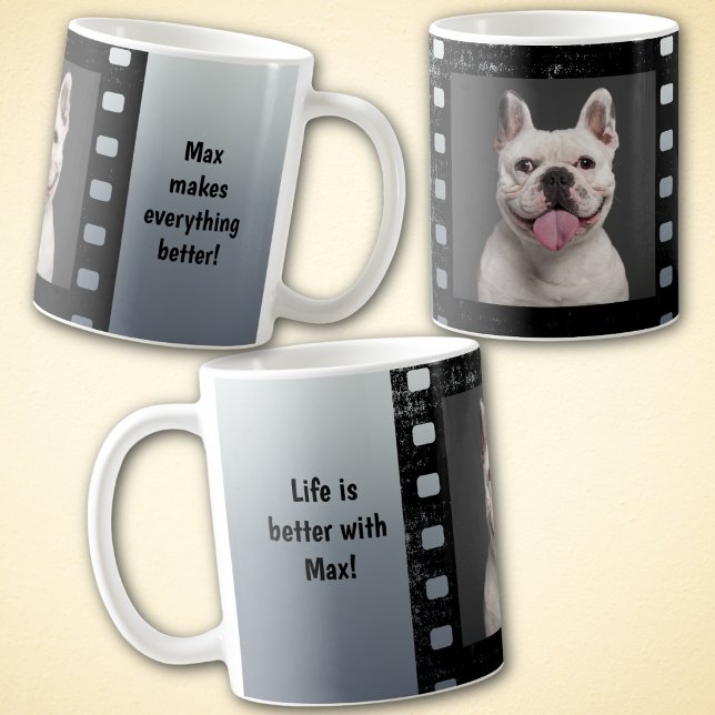 Anpassad hundfoto kaffemugg (Capture your favorite pet photo on this custom mug. Add name or fun quote to make it your own. )