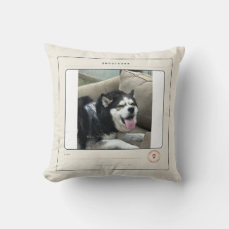 Anpassad hundfoto kudde Certifierad bra hund 16 tu
