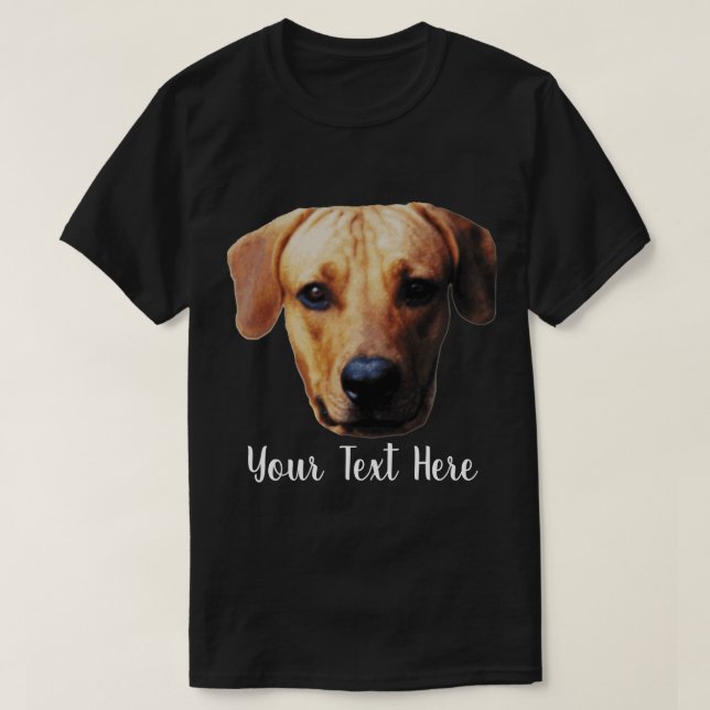 Anpassad hundfoto med personlig hundansikte t shirt (Design framsida)