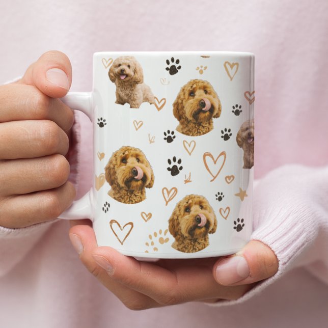 Anpassad hundfoto-mönster kaffemugg (Skapare uppladdad)