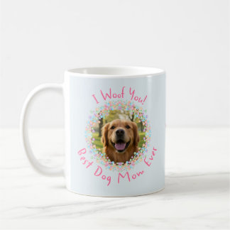 Anpassad hundfoto-mugg Bästa hundmamma någonsin J Kaffemugg