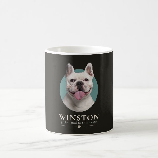 Anpassad hundfoto & namn kaffemugg (Center)