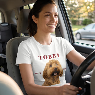 Anpassad hundfoto & namn t shirt