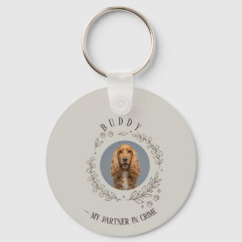 Anpassad hundfoto nyckelring | Elegant husdjurssou
