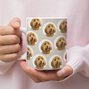 Anpassad hundfoto   Personlig husdjursansikte Kaffemugg