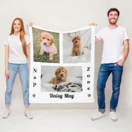 Anpassad hundfoto present till hundälskare fleecefilt