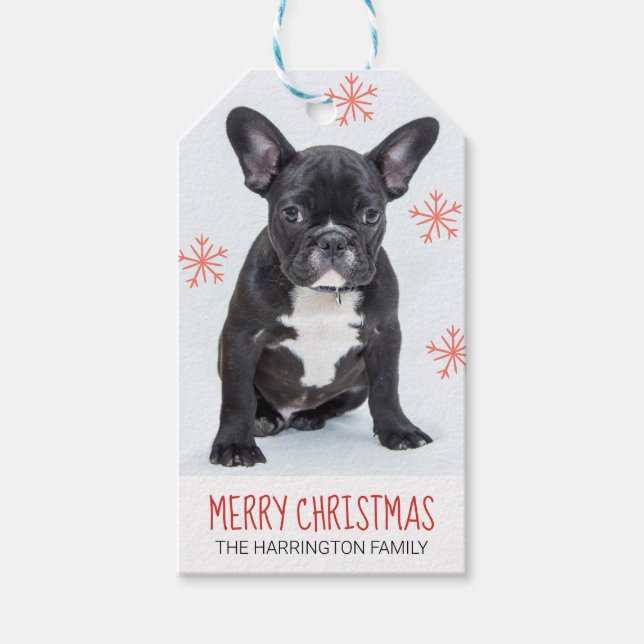 Anpassad hundfoto presentetikett (Framsidan)
