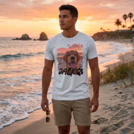 Anpassad hundfoto T-shirt – Personlig namn på husd