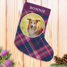 Anpassad hundfoto Tartan-rutig mönstrad husdjursde