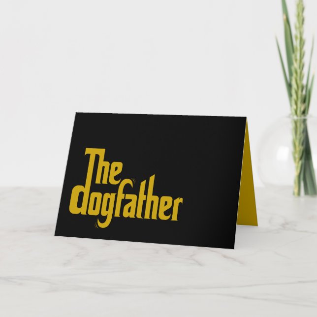Anpassad hundfoto The Dogfather Fars dag-present  Kort (Framsida)
