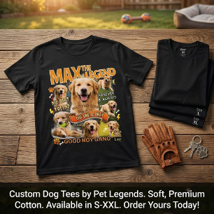 Anpassad hundfoto vintage bootleg-grafik t shirt