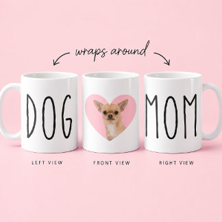 Anpassad hundmamma hundälskare med foto och handsk kaffemugg