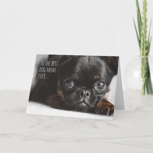 Anpassad hundmamma söt foto mors dag kort (Framsida)