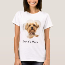 Anpassad hundmamma T-shirt med husdjursfoto och na