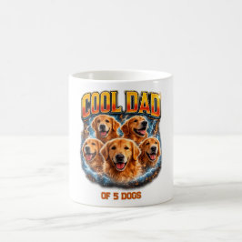 Anpassad hundpappa-porträtt med eget nummer kaffemugg